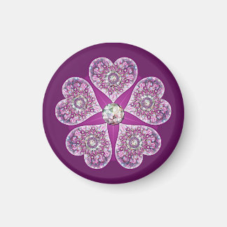 Kardinaal rode Rosace Magneet