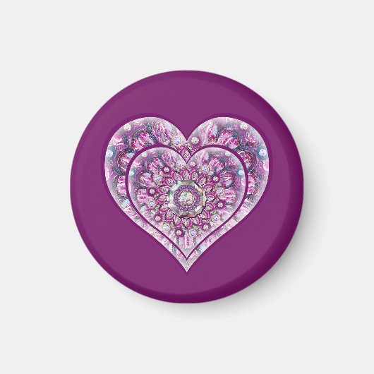 Kardinaal rode Rosace Magneet (Voorkant)