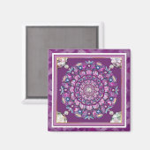 Kardinaal rode Rosace Magneet (Voorkant / Achterkant)