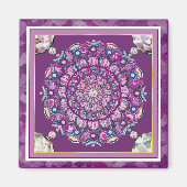 Kardinaal rode Rosace Magneet (Voorkant)