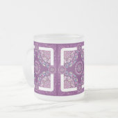 Kardinaal rode Rosace Matglas Koffiemok (Voorkant links)