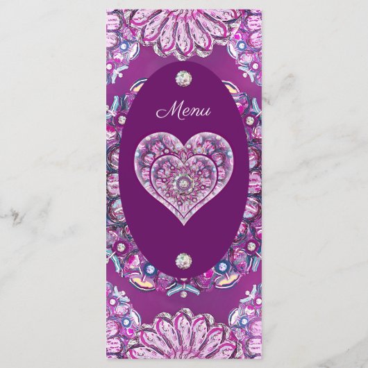 Kardinaal rode Rosace Menu (Achterkant)