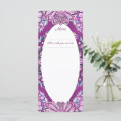 Kardinaal rode Rosace Menu (Staand voorkant)