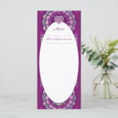 Kardinaal rode Rosace Menu (Staand voorkant)