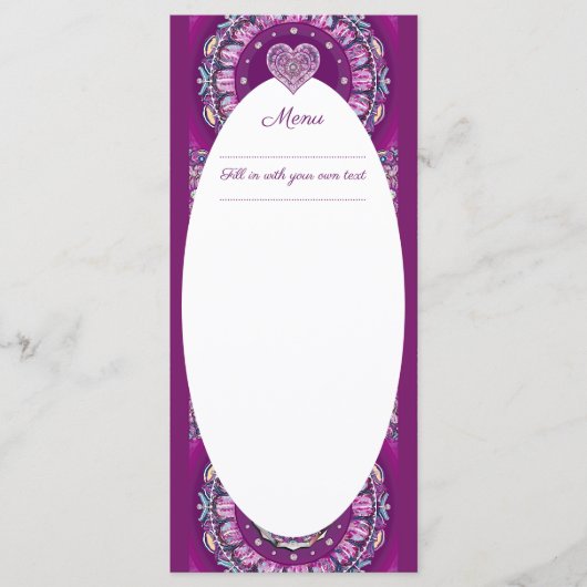 Kardinaal rode Rosace Menu (Voorkant)