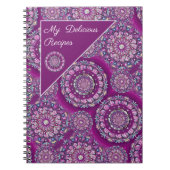 Kardinaal rode Rosace Notitieboek (Voorkant)