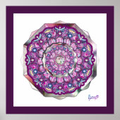 Kardinaal rode Rosace Poster (Voorkant)