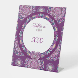 Kardinaal rode Rosace Reclamebord Met Voetstuk