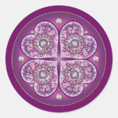 Kardinaal rode Rosace Ronde Sticker (Voorkant)