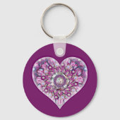 Kardinaal rode Rosace Sleutelhanger (Voorkant)