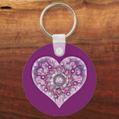 Kardinaal rode Rosace Sleutelhanger (Voorkant)