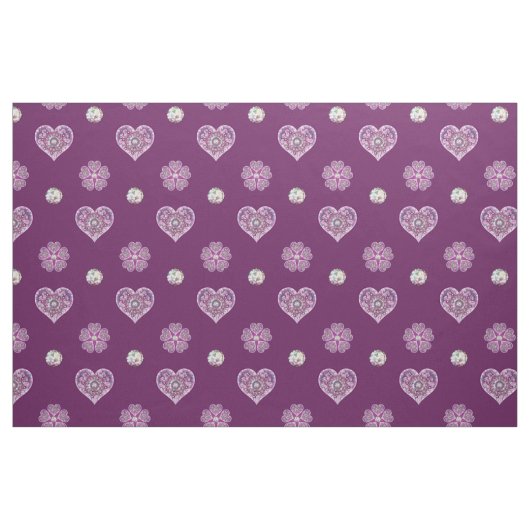 Kardinaal rode rosace stof (Fat Quarter)
