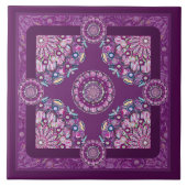 Kardinaal rode Rosace Tegeltje (Voorkant)