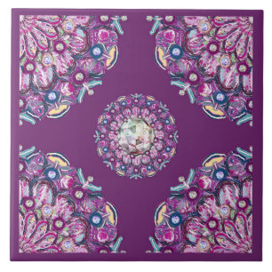 Kardinaal rode Rosace Tegeltje