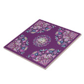 Kardinaal rode Rosace Tegeltje (Zijkant)