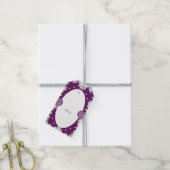 Kardinaal rode rozenkrans & sneeuwvlok cadeaulabel (Met Touw)