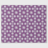 Kardinaal rode rozenkrans & sneeuwvlok cadeaupapier (Vlak)