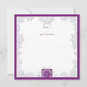 Kardinaal rode rozenkrans & sneeuwvlok kaart (Achterkant)