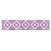 Kardinaal rode rozenkrans & sneeuwvlok korte tafelloper (Horizontaal)