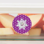 Kardinaal rode rozenkrans & sneeuwvlok labels (Aangebracht)