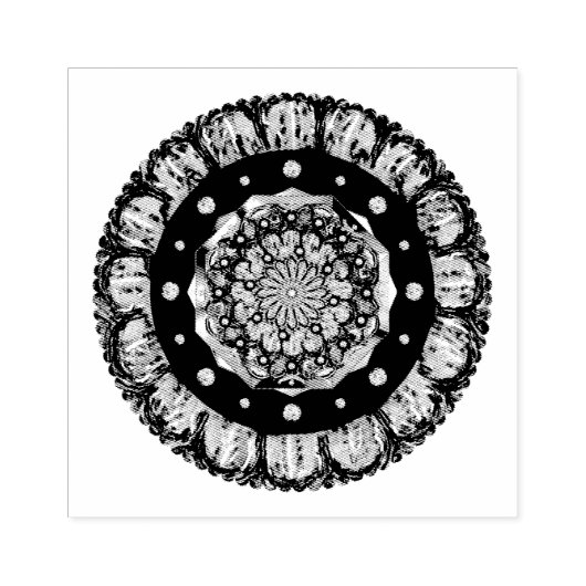 Kardinaal rode rozenkrans & sneeuwvlok rubberstempel (Afrduk)