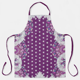 Kardinaal rode rozenkrans & sneeuwvlok schort