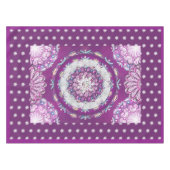 Kardinaal rode rozenkrans & sneeuwvlok tafelkleed (Voorkant (Horizontaal))