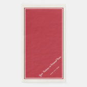 kardinaal rode vaste kleur, gepersonaliseerd servet (Voorkant)