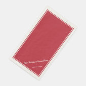 kardinaal rode vaste kleur, gepersonaliseerd servet (Hoek)