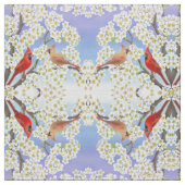 Kardinaal-rode vogelpaardeweefsel stof (Swatch)