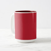 kardinaal rood-blanco tweekleurige koffiemok (Voorkant links)