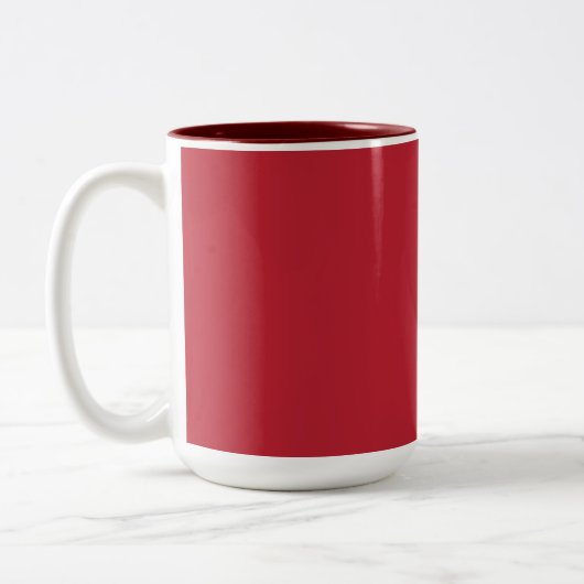 kardinaal rood-blanco tweekleurige koffiemok (Links)