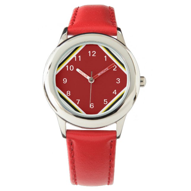 Kardinaal rood horloge (Voorkant)