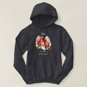 Kardinaal Rood Kerstmis Jezus Reden voor het Seizo Hoodie