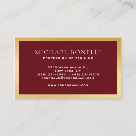 Kardinaal rood Lederen Goud Label Professioneel (Achterkant)