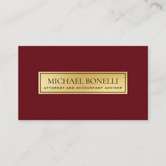 Kardinaal rood Lederen Goud Label Professioneel (Voorkant)