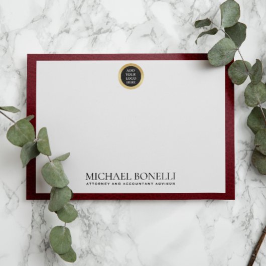 Kardinaal rood lederen gouden vierkant Logo monogr Notitiekaartje