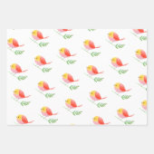 Kardinaal schattig bos - kerstcadeau voor rode vog inpakpapier vel (Voorkant 3)