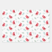 Kardinaal schattig bos - kerstcadeau voor rode vog inpakpapier vel (Voorkant 2)