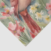 "Kardinaal Serenade: een bloemendecoupage van de W Tissuepapier (Detail)