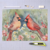 "Kardinaal Serenade: een bloemendecoupage van de W Tissuepapier (Craft)
