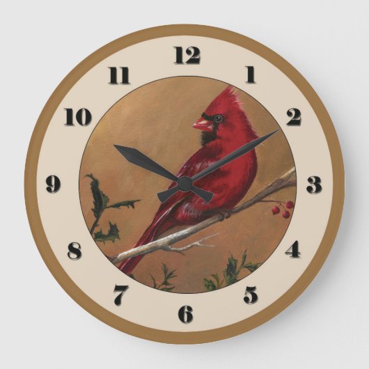 Kardinaal slot, Ohio State Bird Clock Grote Klok (Voorkant)