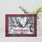 Kardinaal sneeuw 6216 Lijst Birthday Kaart (Staand voorkant)