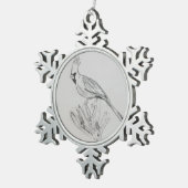 Kardinaal Snowflake ingelijst Ornament (Rechts)