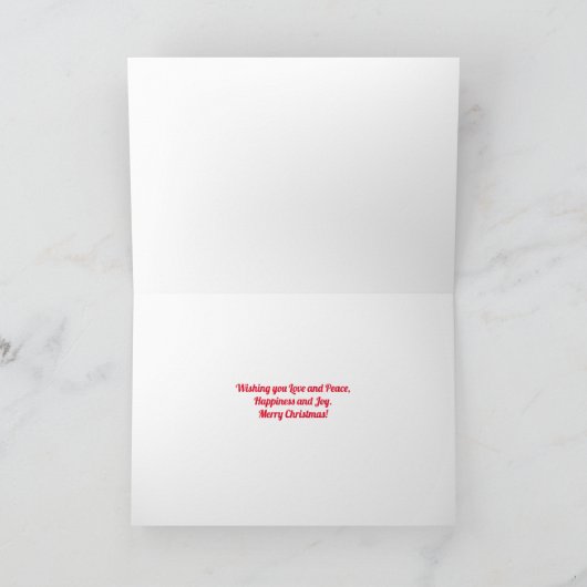 Kardinaal Snowy Branch Tree Christmas Kaart (Binnen)