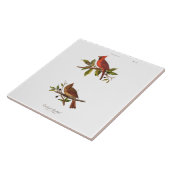  Kardinaal Song Bird Illustration - 1800's Tegeltje (Zijkant)