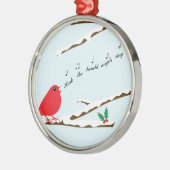 Kardinaal Song Premium Kerstversiering Metalen Ornament (Links)