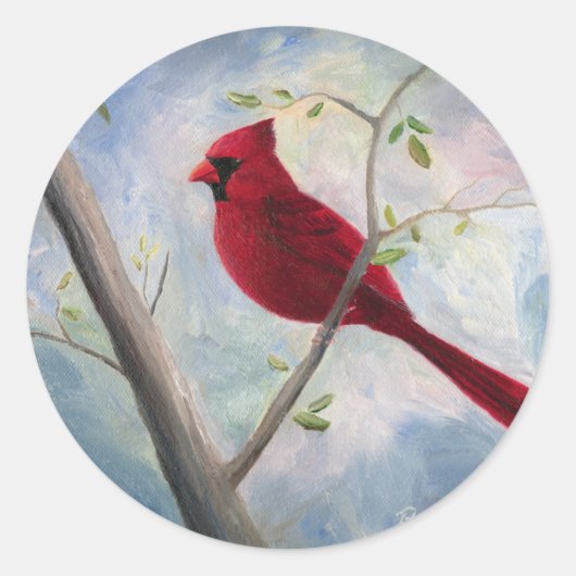 kardinaal-sticker ronde sticker (Voorkant)