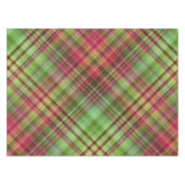 Kardinaal Struik Roze en Groen Plaid Tafelkleed (Voorkant (Horizontaal))