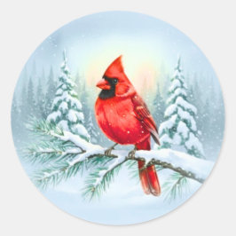Kardinaal Sympathie Enveloppe Zegels Kerst Sticker